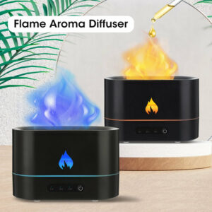 Focusora Gear™ FlameGlow – LED Flammen-Aroma Diffusor für ätherische Öle